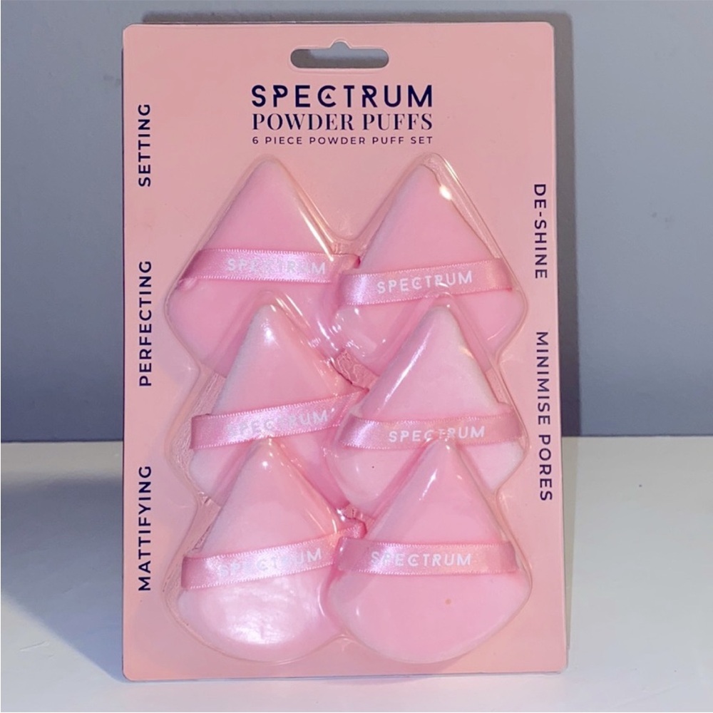 2/$20 🎀 Spectrum 6-Piece Powder Puff Set – Light Pink